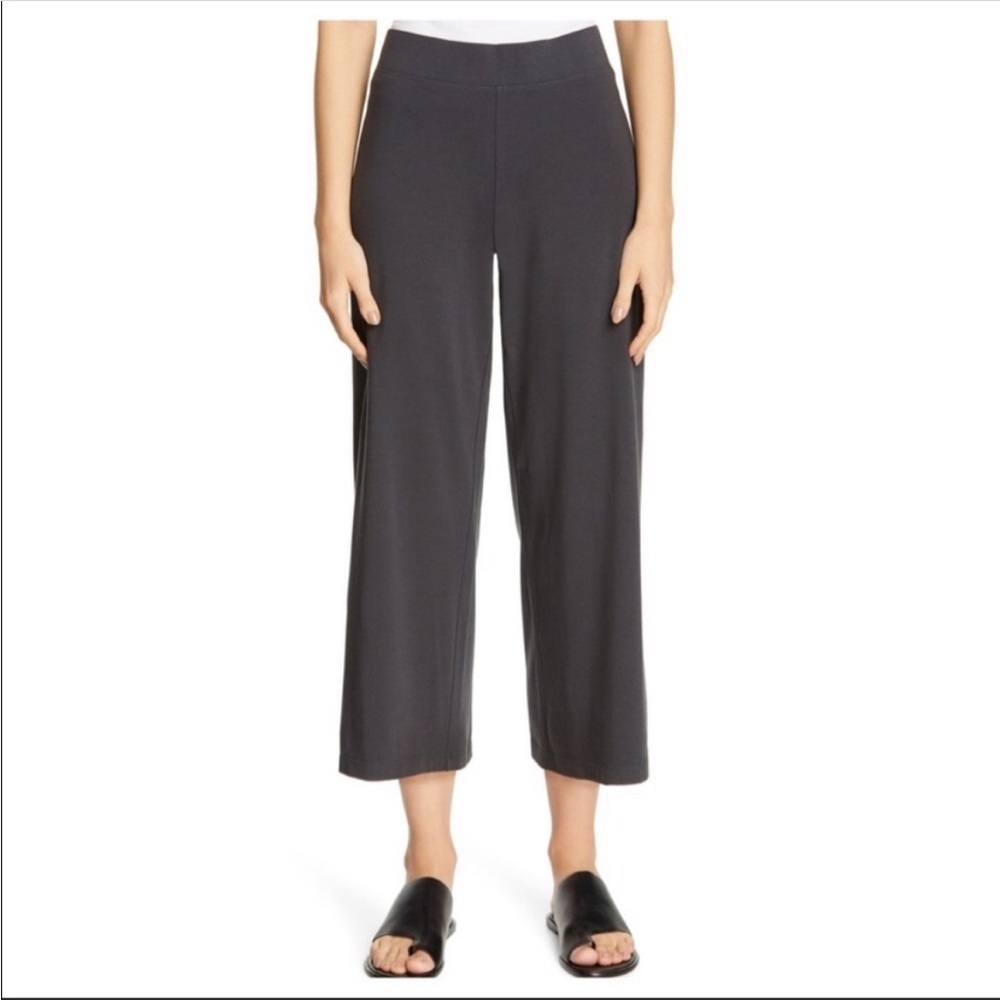 Eileen Fisher Crepe Stretch Pants dark grey S - Picture 1 of 6